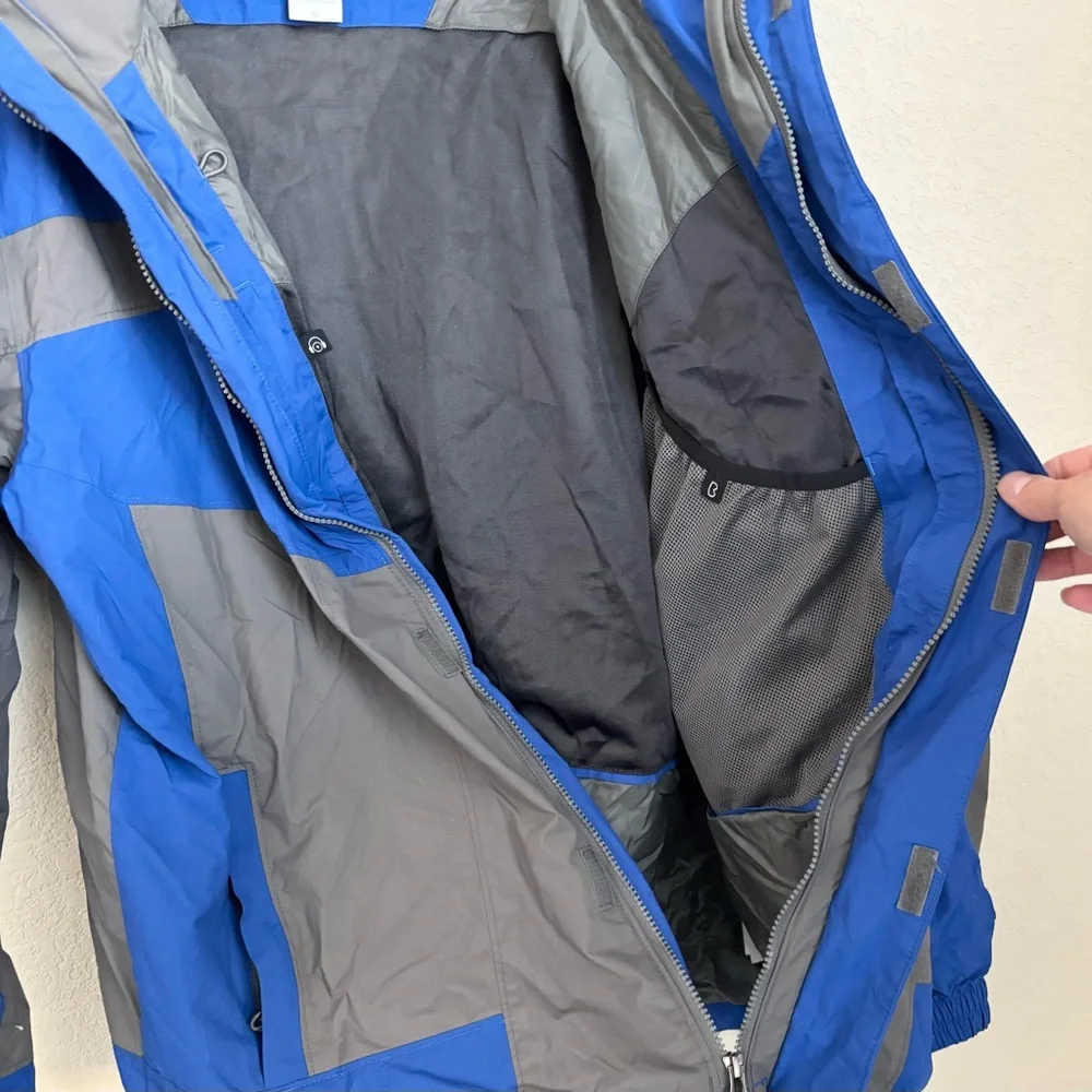 Columbia Men’s XL Waterproof Rain Jacket Blue Gray Outdoor Shell - Picture 11 of 16